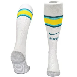 Brasil Niños Calcetines 2026 Casa Blanco - Equipacion Brasil Niños | escamisetasfutbol