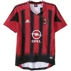 AC Milan Camiseta 2004 2005 Casa Roja - Camiseta Ac Milan | escamisetasfutbol
