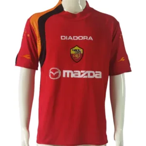 AS Roma Camiseta 2004 2005 Casa Roja - Camiseta As Roma | escamisetasfutbol