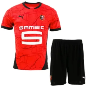 Stade Rennais Conjunto 2024 2025 Casa Rojo - Equipacion Stade Rennais | escamisetasfutbol
