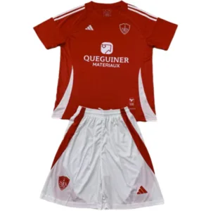 Stade Brestois Conjunto 2024 2025 Casa Rojo - Stade Brestois Equipacion | escamisetasfutbol