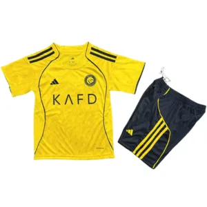 Al-Nassr FC Niños Conjunto 2025 2026 Casa Amarillo - Tuta Al-Nassr FC Niños | escamisetasfutbol