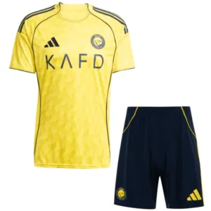 Al-Nassr FC Niños Conjunto 2025 2026 Casa Amarillo - Tuta Al-Nassr FC Niños | escamisetasfutbol