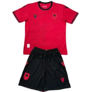 Albania Niños Conjunto 2026 Casa Rojo - Albania Niños Barata | escamisetasfutbol