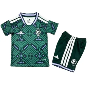 Arabia Saudita Niños Conjunto 2026 Casa Verde - Arabia Saudita Niños Barata | escamisetasfutbol