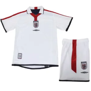 Inglaterra Niños Conjunto 2004 Casa Blanco - Conjuntos Argentina Retro | escamisetasfutbol