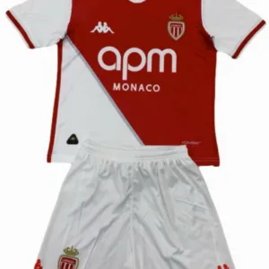 AS Monaco Niños Conjunto 2024 2025 Casa Rojo - Tuta AS Monaco Niños | escamisetasfutbol