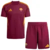 AS Roma Niños Conjunto 2025 2026 Casa Rojo - Tuta AS Roma Niños | escamisetasfutbol