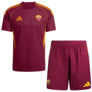 AS Roma Niños Conjunto 2025 2026 Casa Rojo - Tuta AS Roma Niños | escamisetasfutbol