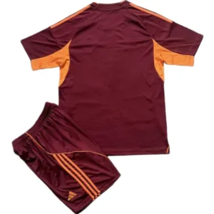 AS Roma Niños Conjunto 2025 2026 Casa Rojo - Tuta AS Roma Niños | escamisetasfutbol