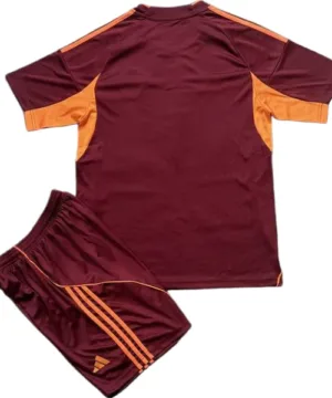AS Roma Niños Conjunto 2025 2026 Casa Rojo - Tuta AS Roma Niños | escamisetasfutbol