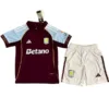 Aston Villa Niños Conjunto 2025 2026 Casa Rojo - Tuta Aston Villa Niños | escamisetasfutbol