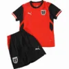 Austria Niños Conjunto 2026 Casa Rojo - Austria Niños Barata | escamisetasfutbol