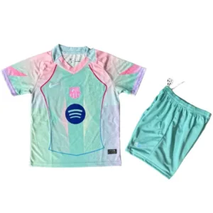 FC Barcelona Niños Conjunto 2024 2025 Casa Verde - Equipacion Fc Barcelona Niños | escamisetasfutbol