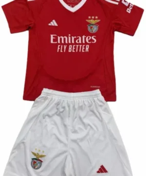 SL Benfica Niños Conjunto 2024 2025 Casa Rojo - Tuta SL Benfica Niños | escamisetasfutbol
