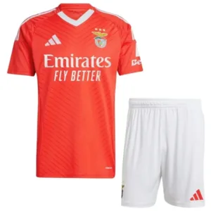 SL Benfica Niños Conjunto 2024 2025 Casa Rojo - Tuta SL Benfica Niños | escamisetasfutbol