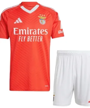 SL Benfica Niños Conjunto 2024 2025 Casa Rojo - Tuta SL Benfica Niños | escamisetasfutbol