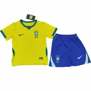 Brasil Niños Conjunto 2026 Casa Amarillo - Equipacion Brasil Niños | escamisetasfutbol