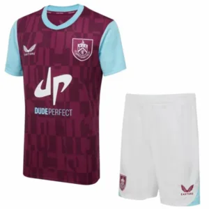 Burnley FC Niños Conjunto 2024 2025 Casa Rojo - Tuta Burnley FC Niños | escamisetasfutbol