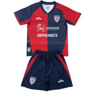 Cagliari Calcio Niños Conjunto 2025 2026 Casa Rojo - Cagliari Calcio Niños Barata | escamisetasfutbol