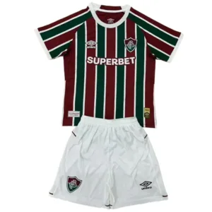 Fluminense Niños Conjunto 2025 2026 Casa Rojo - Tuta Fluminense Niños | escamisetasfutbol
