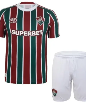 Fluminense Niños Conjunto 2025 2026 Casa Rojo - Tuta Fluminense Niños | escamisetasfutbol