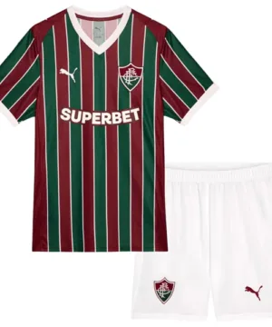 Fluminense Niños Conjunto 2026 2027 Casa Rojo - Fluminense Niños Barata | escamisetasfutbol