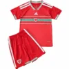 Gales Niños Conjunto 2026 Casa Rojo - Gales Niños Barata | escamisetasfutbol