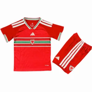 Gales Niños Conjunto 2026 Casa Rojo - Gales Niños Barata | escamisetasfutbol