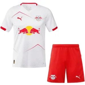 RB Leipzig Niños Conjunto 2025 2026 Casa Blanco - Tuta RB Leipzig Niños | escamisetasfutbol