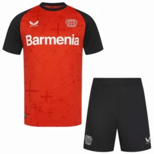 Bayer 04 Leverkusen Niños Conjunto 2024 2025 Casa Rojo - Tuta Bayer 04 Leverkusen Niños | escamisetasfutbol