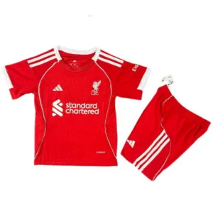 Liverpool Niños Conjunto 2025 2026 Casa Rojo - Equipacion Liverpool Niños | escamisetasfutbol