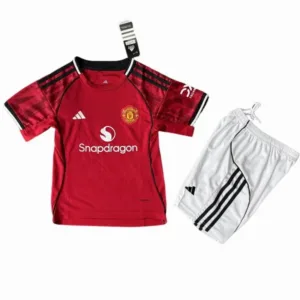 Manchester United Niños Conjunto 2025 2026 Casa Rojo - Equipacion Manchester United Niños | escamisetasfutbol