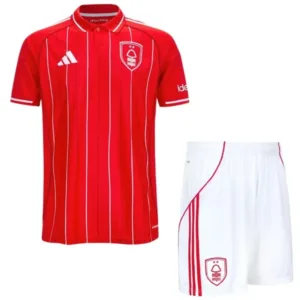 Nottingham Forest Niños Conjunto 2025 2026 Casa Rojo - Tuta Nottingham Forest Niños | escamisetasfutbol