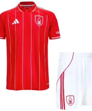 Nottingham Forest Niños Conjunto 2025 2026 Casa Rojo - Tuta Nottingham Forest Niños | escamisetasfutbol