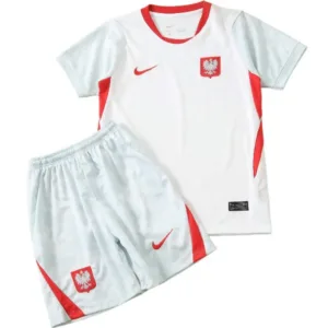 Polonia Niños Conjunto 2026 Casa Blanco - Polonia Niños Barata | escamisetasfutbol