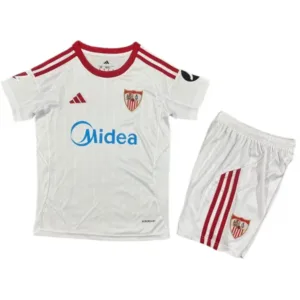 Sevilla FC Niños Conjunto 2025 2026 Casa Blanco - Equipacion Sevilla Fc Niños | escamisetasfutbol