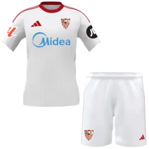 Sevilla FC Niños Conjunto 2025 2026 Casa Blanco - Equipacion Sevilla Fc Niños | escamisetasfutbol