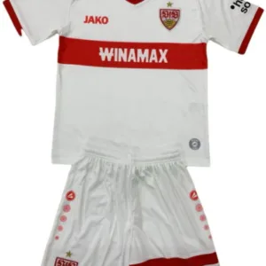 VfB Stuttgart Niños Conjunto 2024 2025 Casa Blanco - Tuta VfB Stuttgart Niños | escamisetasfutbol