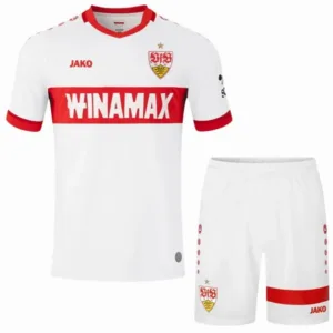 VfB Stuttgart Niños Conjunto 2024 2025 Casa Blanco - Tuta VfB Stuttgart Niños | escamisetasfutbol