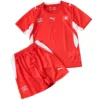 Suiza Niños Conjunto 2026 Casa Rojo - Suiza Niños Barata | escamisetasfutbol