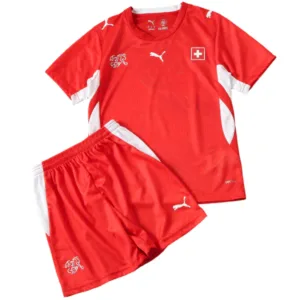 Suiza Niños Conjunto 2026 Casa Rojo - Suiza Niños Barata | escamisetasfutbol