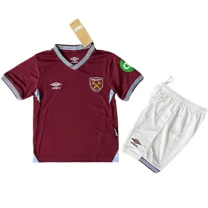 West Ham United Niños Conjunto 2025 2026 Casa Rojo - Tuta West Ham United Niños | escamisetasfutbol