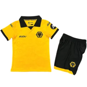 Wolves FC Niños Conjunto 2025 2026 Casa Amarillo - Tuta Wolves FC Niños | escamisetasfutbol