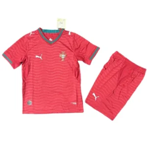 Portugal Niños Conjunto Edición Jugadores 2026 Casa Rojo - Equipacion Portugal Niños | escamisetasfutbol