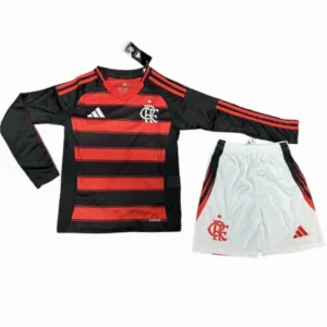 Flamengo Niños Conjunto 2025 2026 Casa Rojo - Tuta Flamengo Niños | escamisetasfutbol