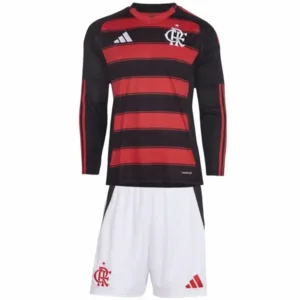 Flamengo Niños Conjunto 2025 2026 Casa Rojo - Tuta Flamengo Niños | escamisetasfutbol