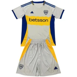 Boca Juniors Niños Conjunto 2025 2026 Gris - Tuta Boca Juniors Niños | escamisetasfutbol