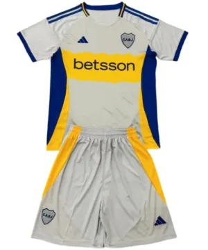 Boca Juniors Niños Conjunto 2025 2026 Gris - Tuta Boca Juniors Niños | escamisetasfutbol