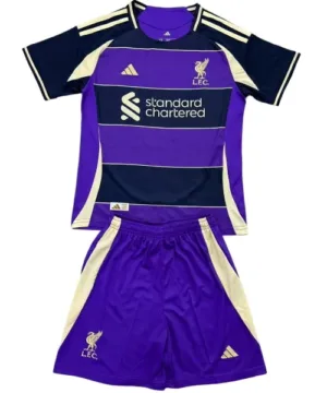 Liverpool Niños Conjunto 2025 2026 Púrpura - Equipacion Liverpool Niños | escamisetasfutbol